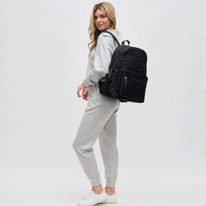 Sol and Selene large travel Elegant Black Backpack